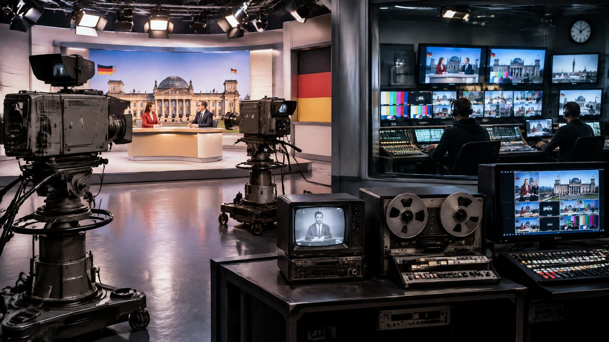 german television studio setup