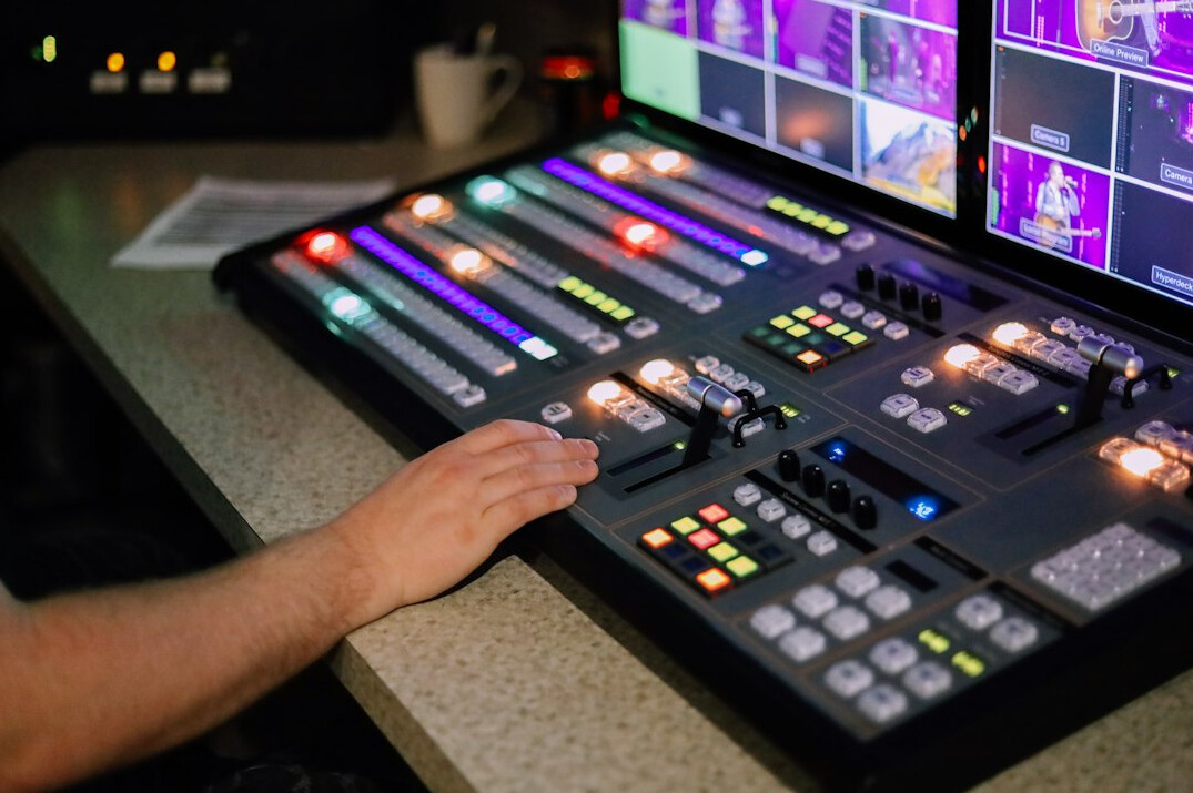 modern tv production studio