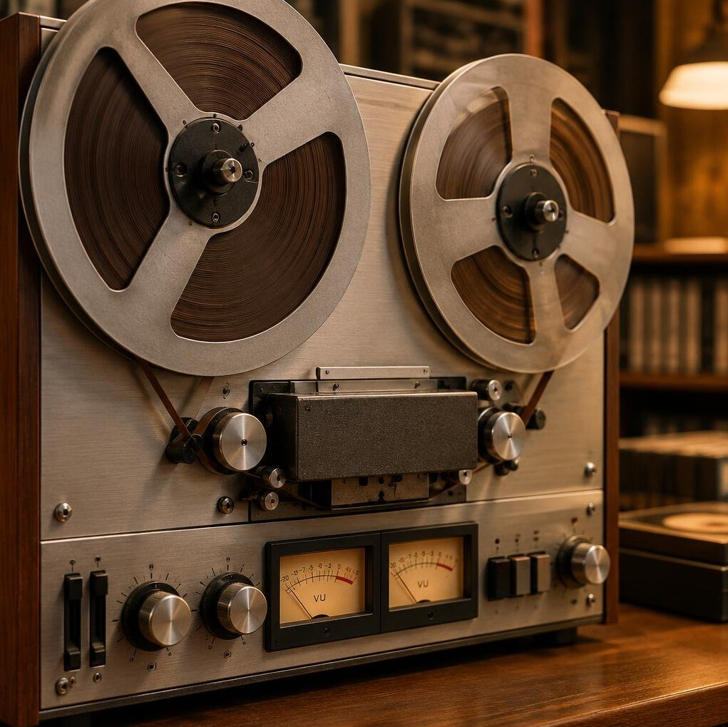 Vintage reel-to-reel tape recorder