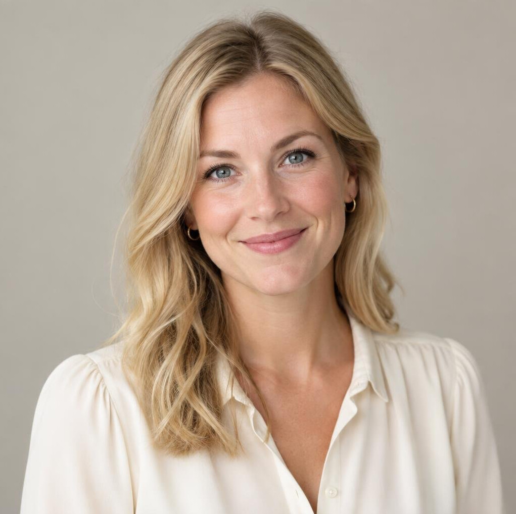 Portrait of a woman with light hair
