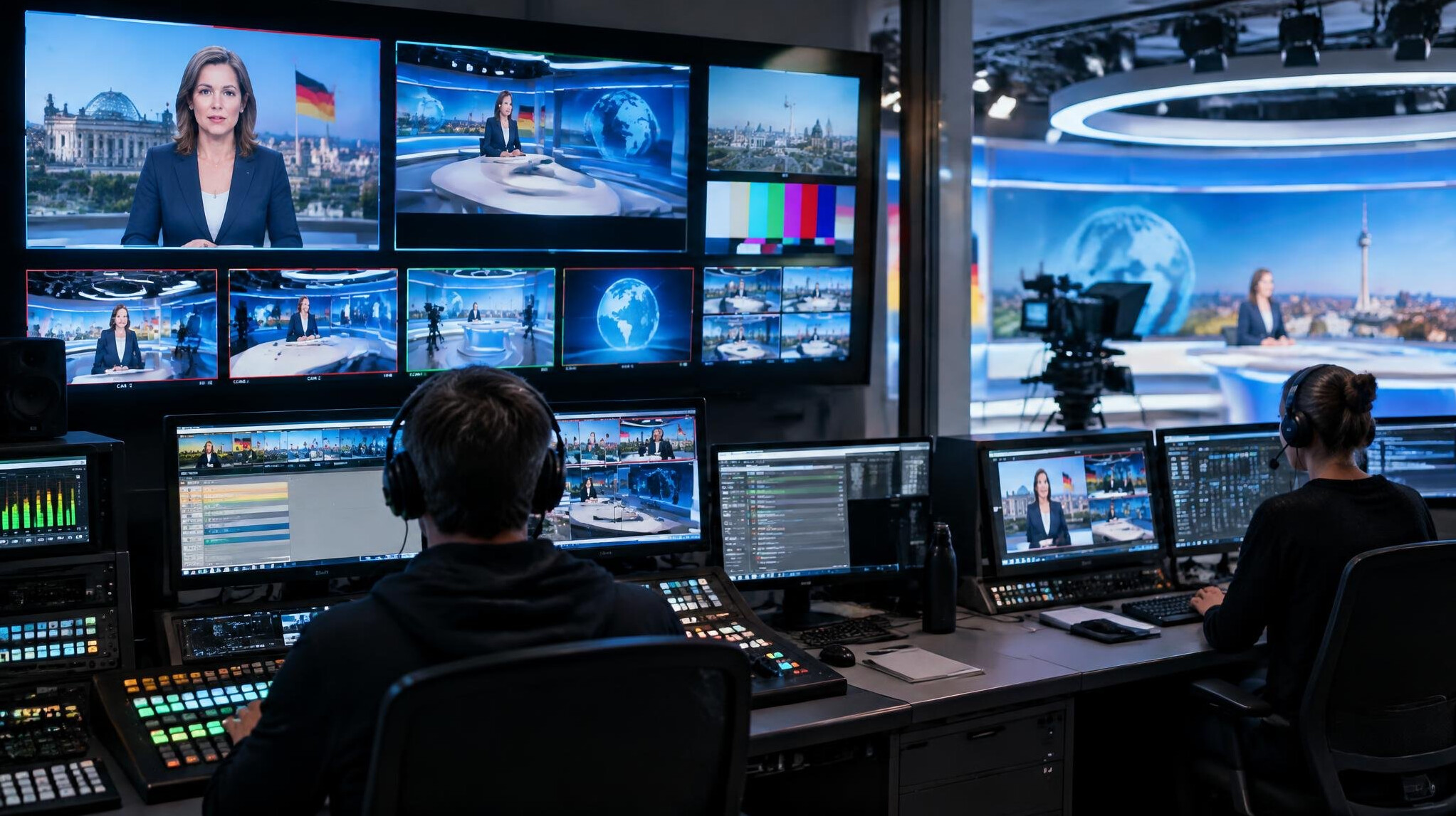 modern german broadcasting studio